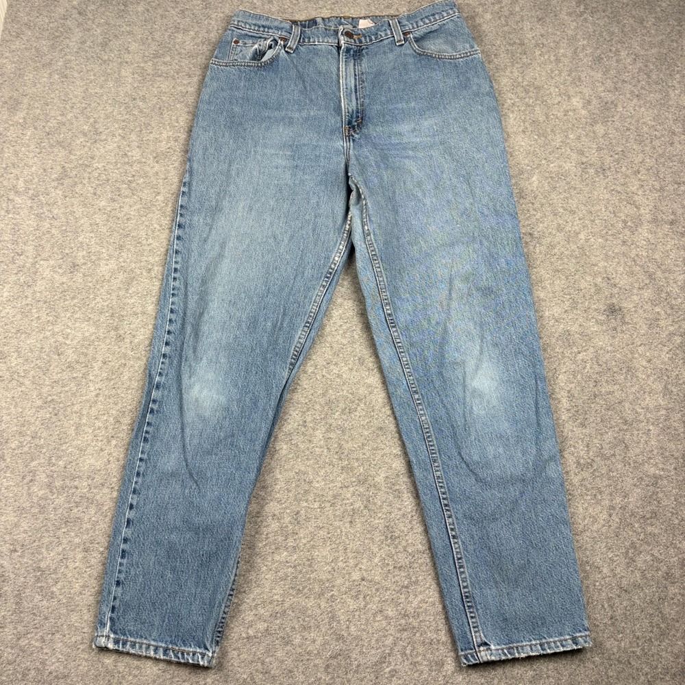 Vintage 80s Levis 551 Jeans Womens 14 MED Light Wash Relaxed Tapered Made in USA - Picture 2 of 15